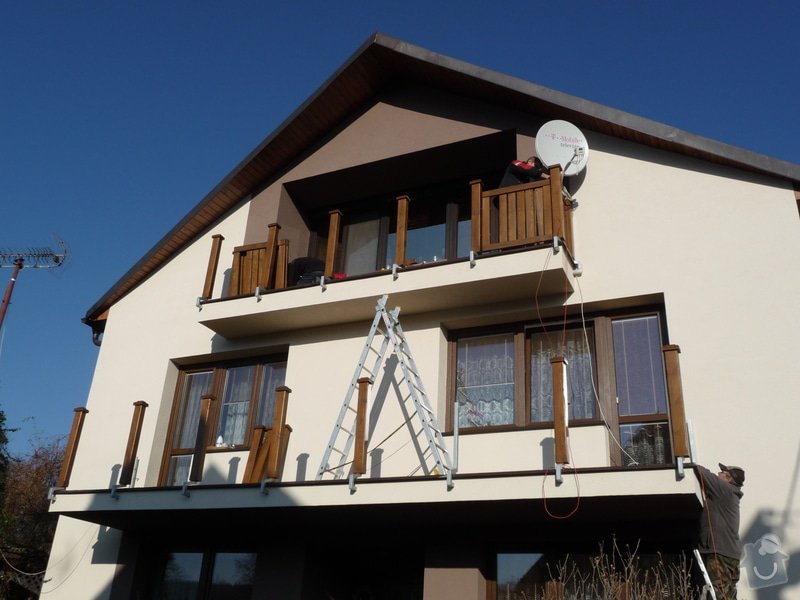 Dřevěné zábradlí balkónu zábradlí s truhlíkem typ TYP SCHWANZENBERG: P1050711
