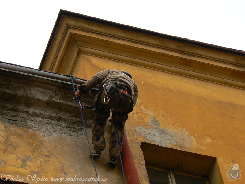 Napojení rozpojeného svodu pomocí horolezecké techniky: P1000995