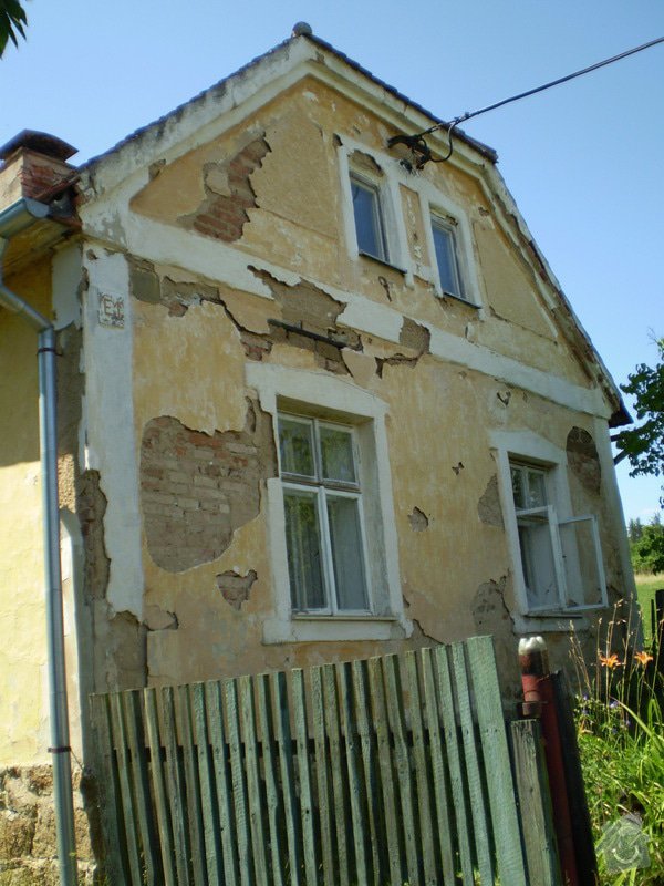 Oprava fasády chalupy Měčín Osobovy: P7110115