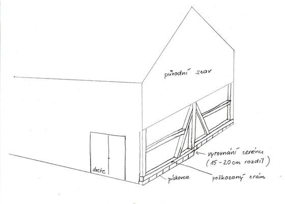 Rekonstrukce dřevěné stodoly