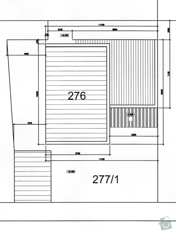 Návrh a realizace malé zahrady Praha 8 - Dolní Chabry: dispozice