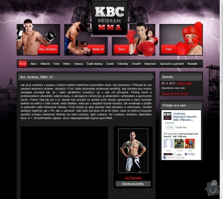 Tvorba stránek klubu www.kbcpribram.cz: 039-box-kickbox-mma-k1-kbc-pribram