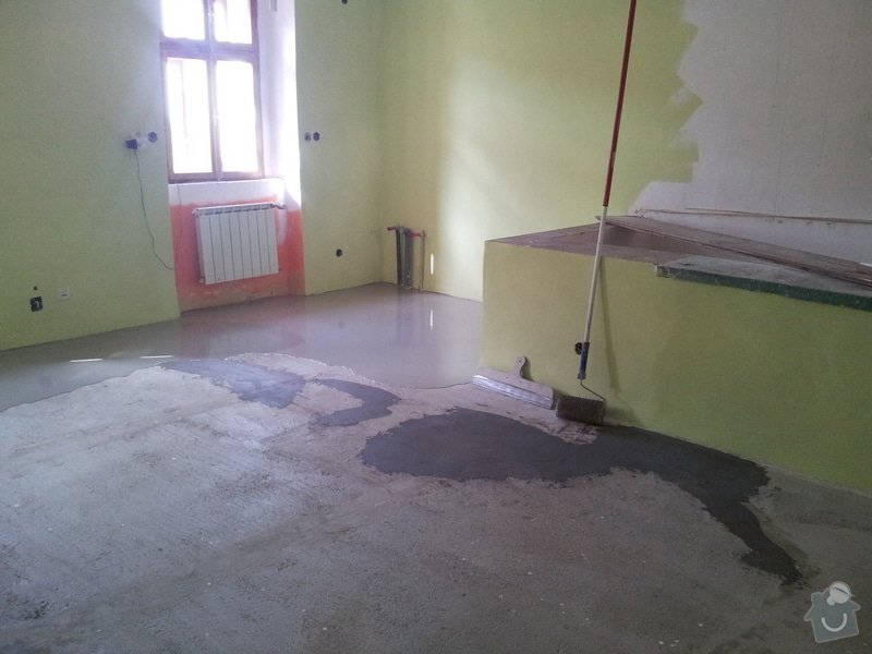 Marmoleum Home - Pokládka podlahy a obložení stěny: 20120908_110424
