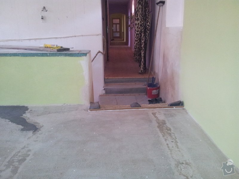 Marmoleum Home - Pokládka podlahy a obložení stěny: 20120908_110431