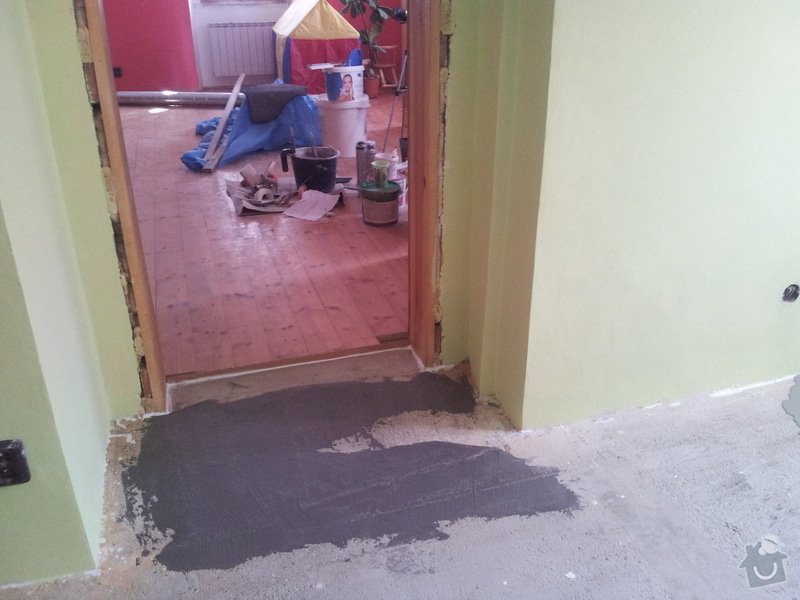Marmoleum Home - Pokládka podlahy a obložení stěny: 20120908_110439