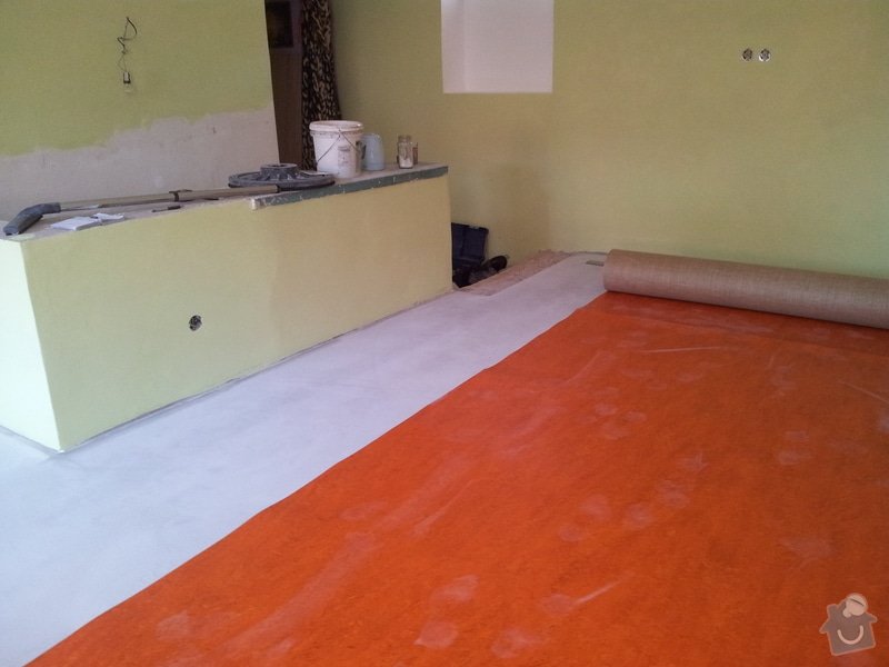 Marmoleum Home - Pokládka podlahy a obložení stěny: 20120911_104058