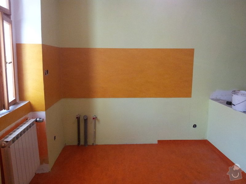 Marmoleum Home - Pokládka podlahy a obložení stěny: 20120911_180152