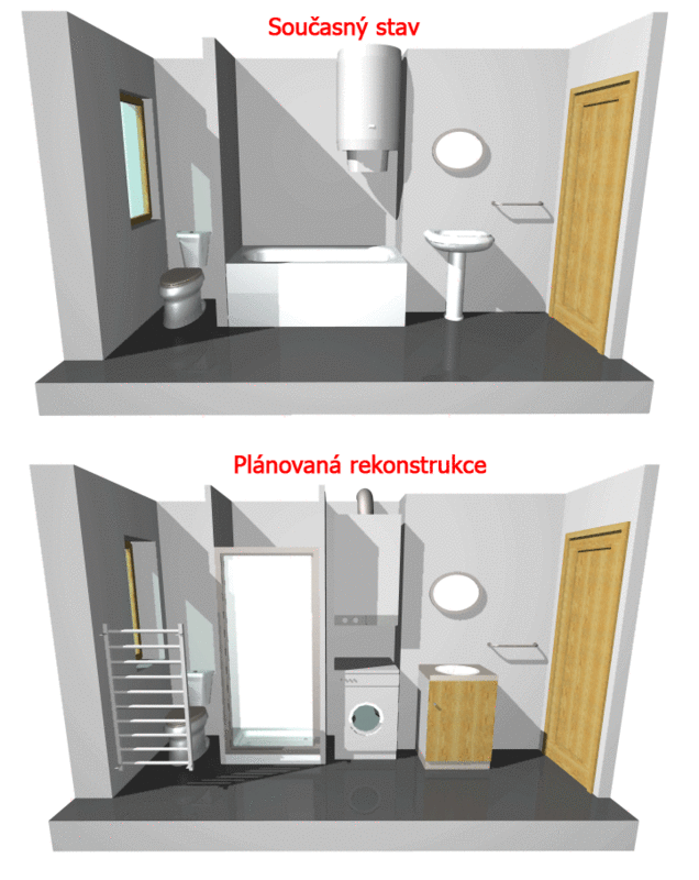 Instalace plyn. kotle + radiátorů: rekonstrukce01