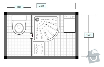 Rekonstrukce koupelny a wc: po-rekonstrukci-situace_byt_CL