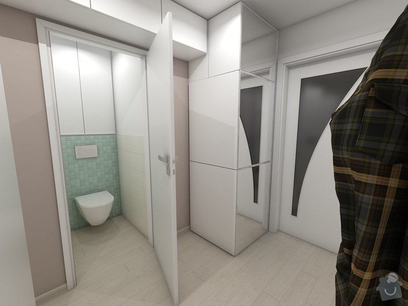 Návrh koupelny, komory a chodby: Vizualizace_5