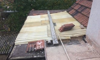 Rekonstrukce ploché střechy  - stav před realizací