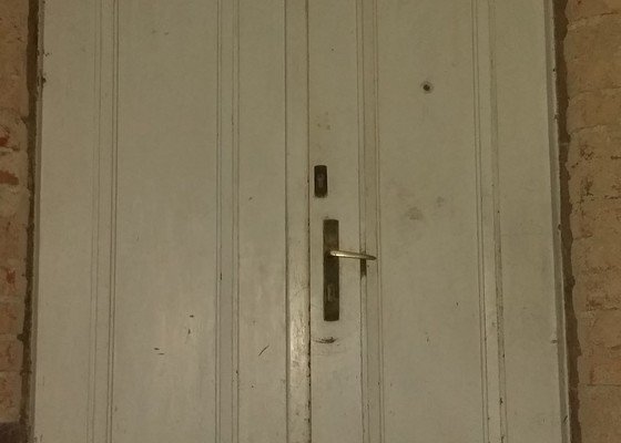 Repasovani vchodovych drevenych dveri - stav před realizací