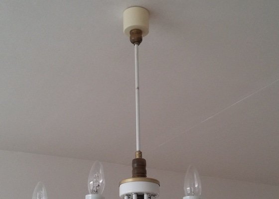 Instalace stropního osvětlení (2x) - stav před realizací