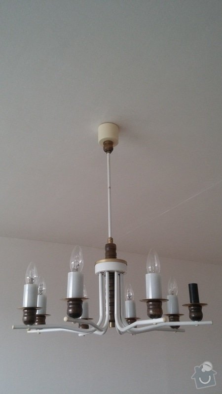 Instalace stropního osvětlení (2x): lustr_obyvak