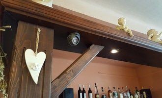 Montáž kamerového systému do restaurace