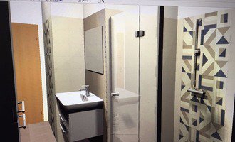 Obklad koupelny 35m2 - stav před realizací