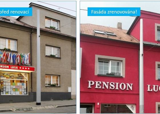 Fasáda - čištění, klempířské opravy a nový nátěr