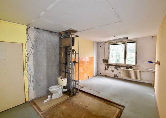 Rekonstrukce koupelny+WC, obložky zárubní+dveře, nová kuchyńská linka - stav před realizací