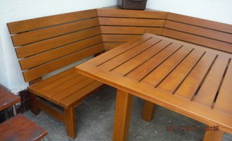 Výroba jednoduché dřevěné lavice - stav před realizací