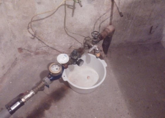 Výměna části vodovodního potrubí na domovní přípojce - stav před realizací