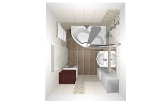 Rekonstrukce koupelny a WC v cihlovém domě + stavba příčky mezi obývacím pokojem a kuchyní Praha 10 - stav před realizací