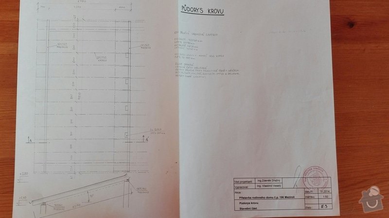 Střecha na garáž 9x5,5 m: půdorys_krovu