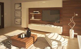 Návrh interiéru obývacího pokoje