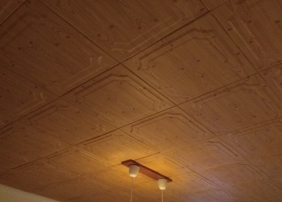Rekonstrukce stropu v obývacím pokoji - stav před realizací