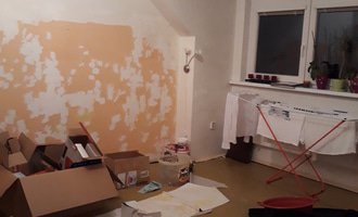 Malířské práce (2 pokoje a chodba) - stav před realizací