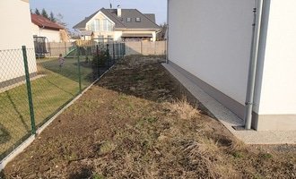 Úprava pozemku a založení trávníku - stav před realizací