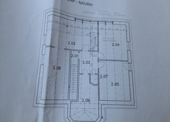 Sadrokartonářské práce - RD/vikyr - stav před realizací