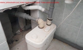 Kanalizace, voda a topenářské práce v suterénu RD - stav před realizací