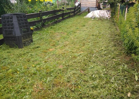 Údržba zahrady sekání travy