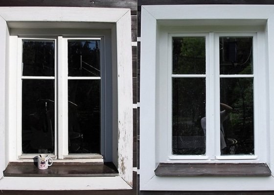 Dřevěná okna - nátěr a izolace