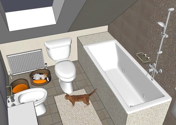 Návrh interiéru a realizace koupelny