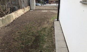 Založení nového trávníku vč. úpravy terénu - stav před realizací
