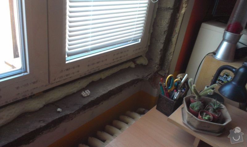 Zednické začištění špaletového okna: IMAG1005a