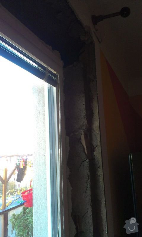 Zednické začištění špaletového okna: IMAG1007a