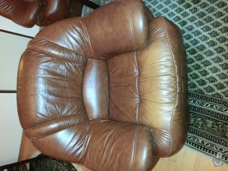 Kožená sedačka a křesla - renovace barvy: 20121104_202434