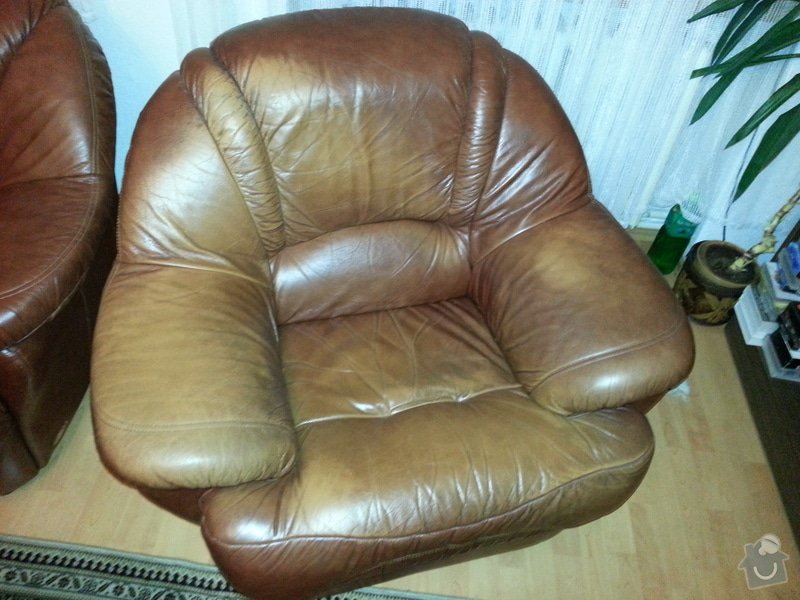 Kožená sedačka a křesla - renovace barvy: 20121104_202456