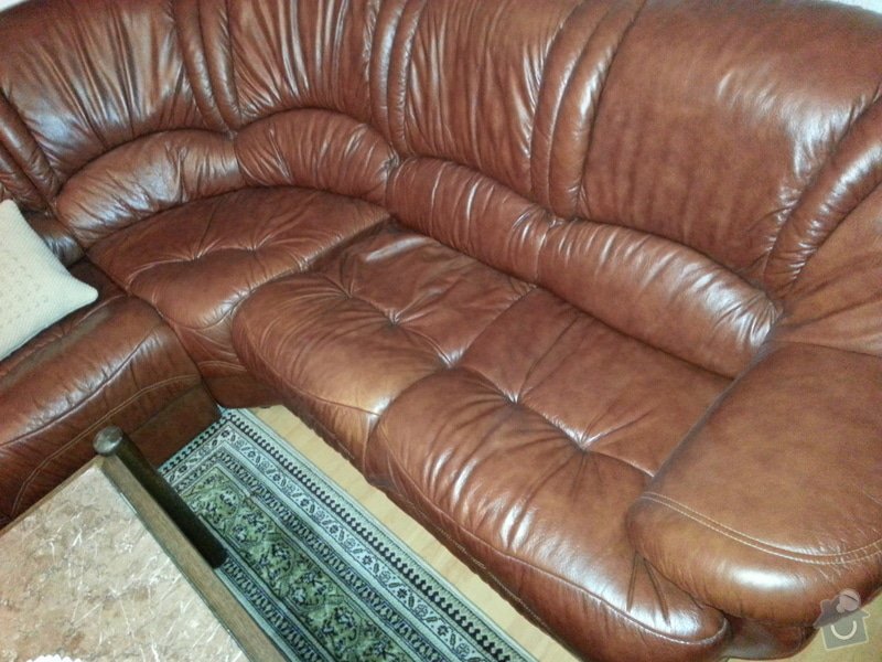 Kožená sedačka a křesla - renovace barvy: 20121104_202517