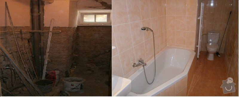 Rekonstrukce zděné koupelny: 2