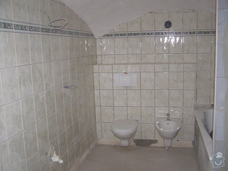 Obklad  koupelen v podkroví a přízemí,pokládka dlažby v přízemí: koupelna_prizemi