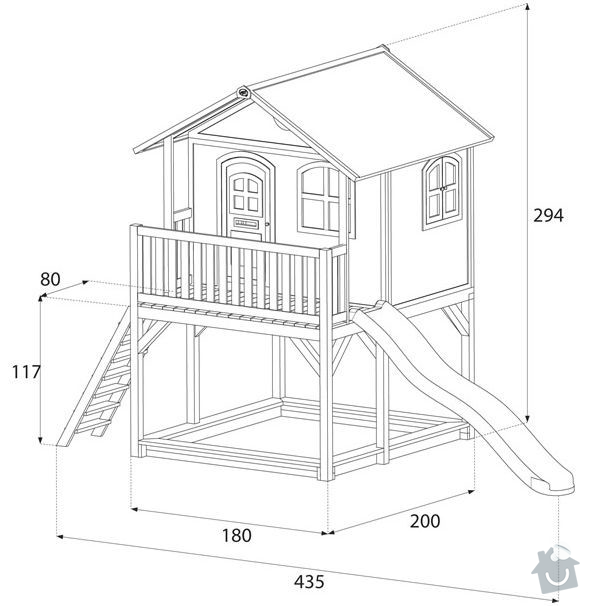 Dřevěný domeček pro děti na zahradu: marc2