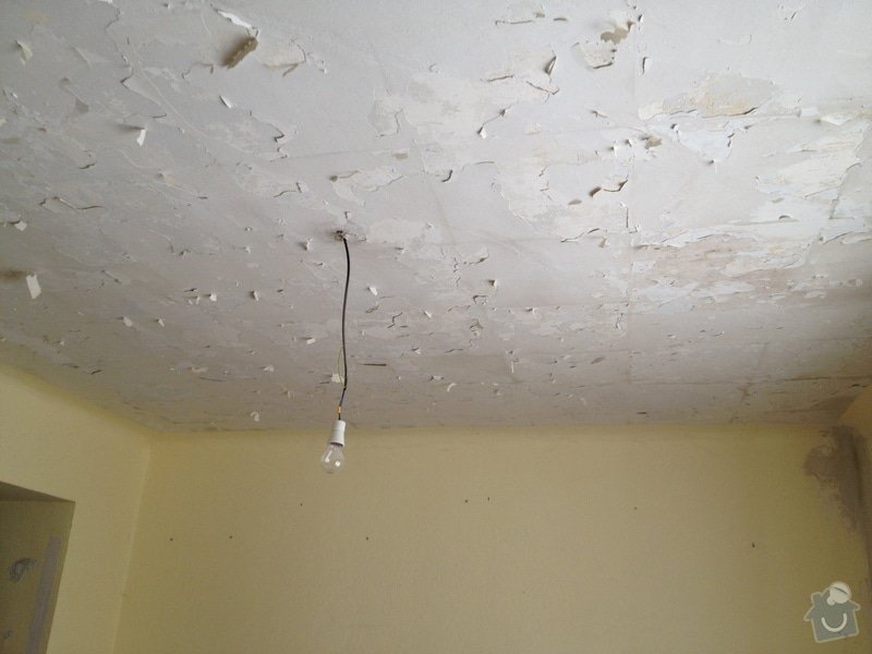 Oškrabání, vytmelení a vymalování stěn: 230