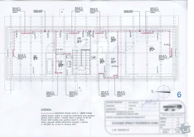 Realizace vytápění: sken016_2NP_rozvody_UT