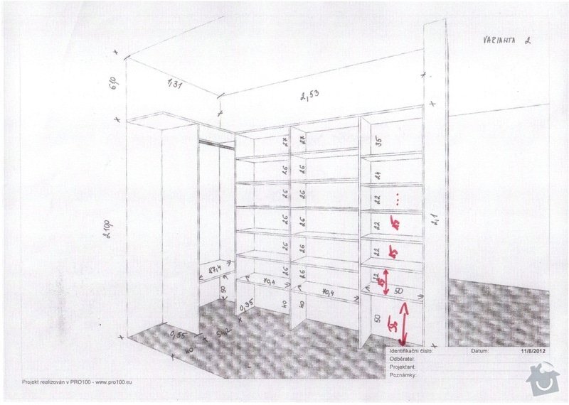 2 x skříň na míru a úložný systém do komory: komora_upravy