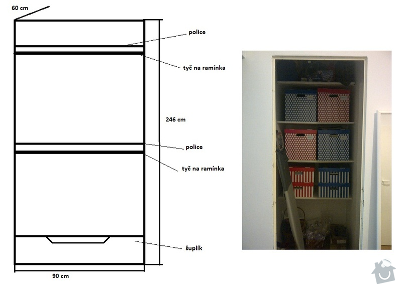 Výroba vestavných skříní na míru a další práce: satna_1
