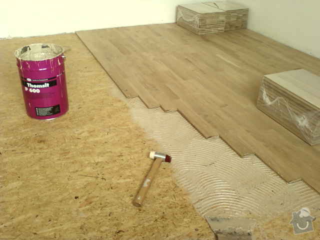 Pokládka dřevěné podlahy - DUB - 3 místnosti: Fotografie0120