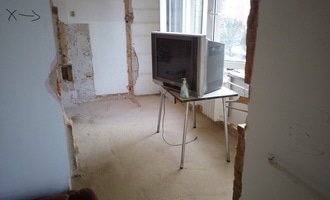 Rekonstrukce podlah - vylití betonem - stav před realizací